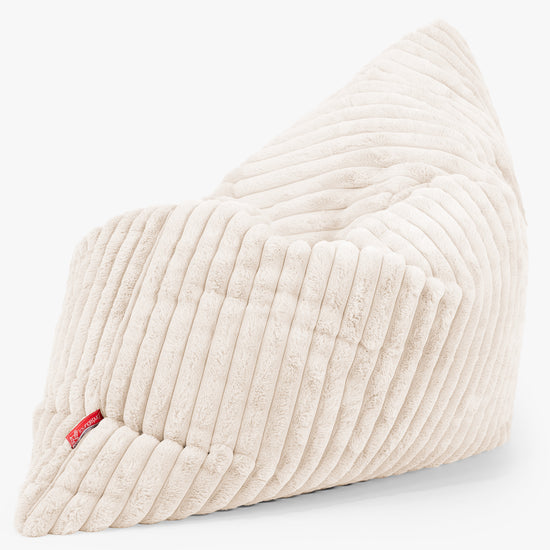 Zitzak Vloerkussen XL - Ultra Pluche Corduroy Crème 02