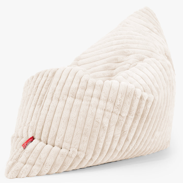 Zitzak Vloerkussen XL - Ultra Pluche Corduroy Crème 02
