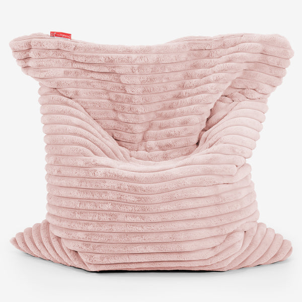 Zitzak Vloerkussen XL - Ultra Pluche Corduroy Stoffig Roze 01