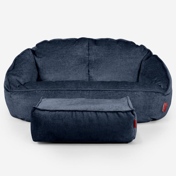 Zitzakbank Bubble - Chenille Marineblauw 01
