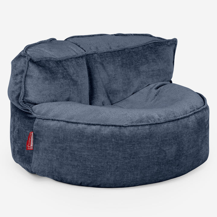 Zitzakbank Chloe - Chenille Marineblauw 01