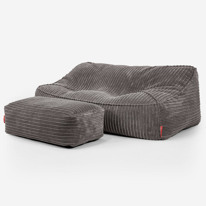 Zitzakbank Sloucher - Corduroy Graphite Grijs 02