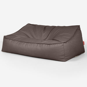 Zitzakbank Sloucher - Veganistisch Leer Chocolade