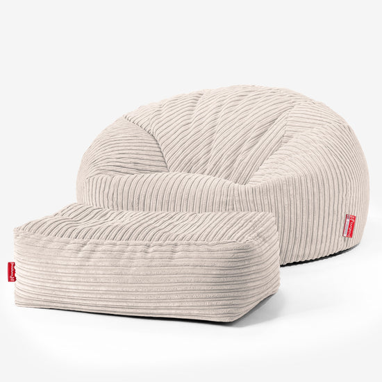 Zitzakbank voor Kinderen 6-14 jaar oud - Corduroy Ivoor 03