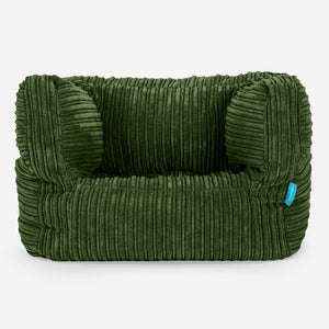 Kinder Zitzakfauteuil Albert 1-5 jaar oud - Corduroy Bosgroen