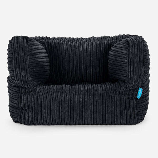 Zitzakfauteuil Albert voor Peuters 1-3 jaar oud - Corduroy Zwart 01