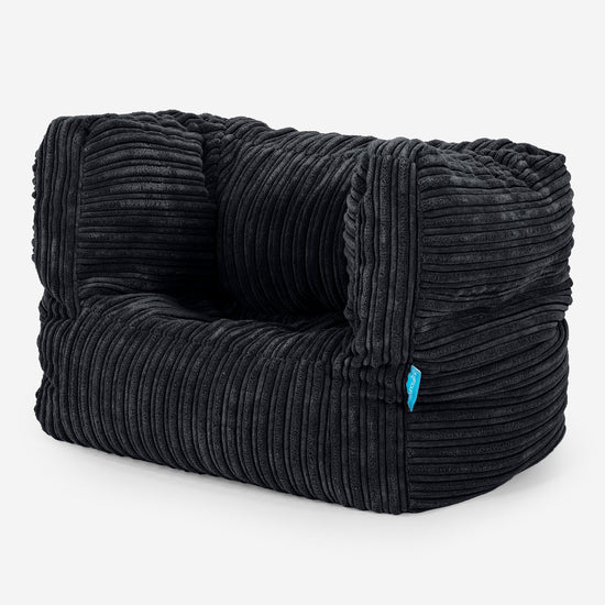 Kinder Zitzakfauteuil Albert 1-5 jaar oud - Corduroy Zwart 02