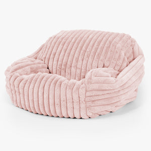Zitzakfauteuil Sabine - Ultra Pluche Corduroy Stoffig Roze