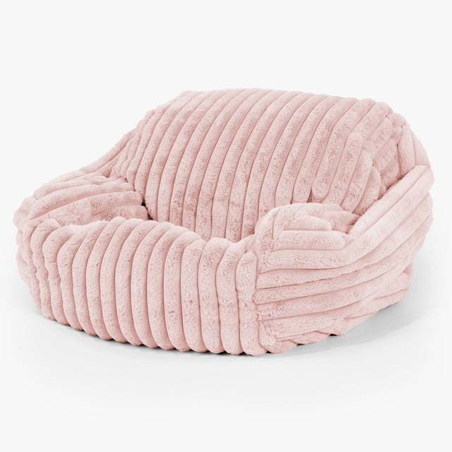 Zitzakfauteuil Sabine - Ultra Pluche Corduroy Stoffig Roze 02