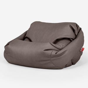 Zitzakfauteuil Sabine - Veganistisch Leer Chocolade