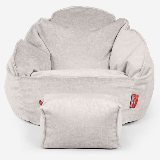 Zitzakstoel Bubble - Chenille Crème 02