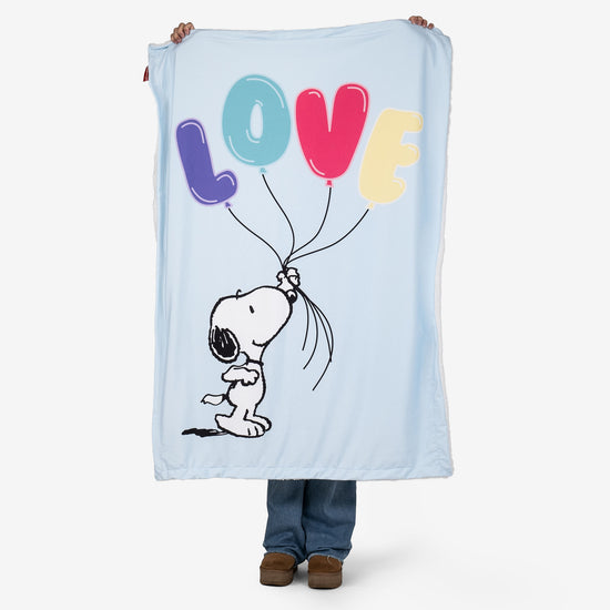 Snoopy Bank Sierdeken - Liefde-slogan 01